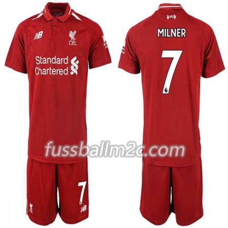 Fußballtrikots Liverpool MILNER 7 Kinder Heim Trikotsatz 2018-2019
